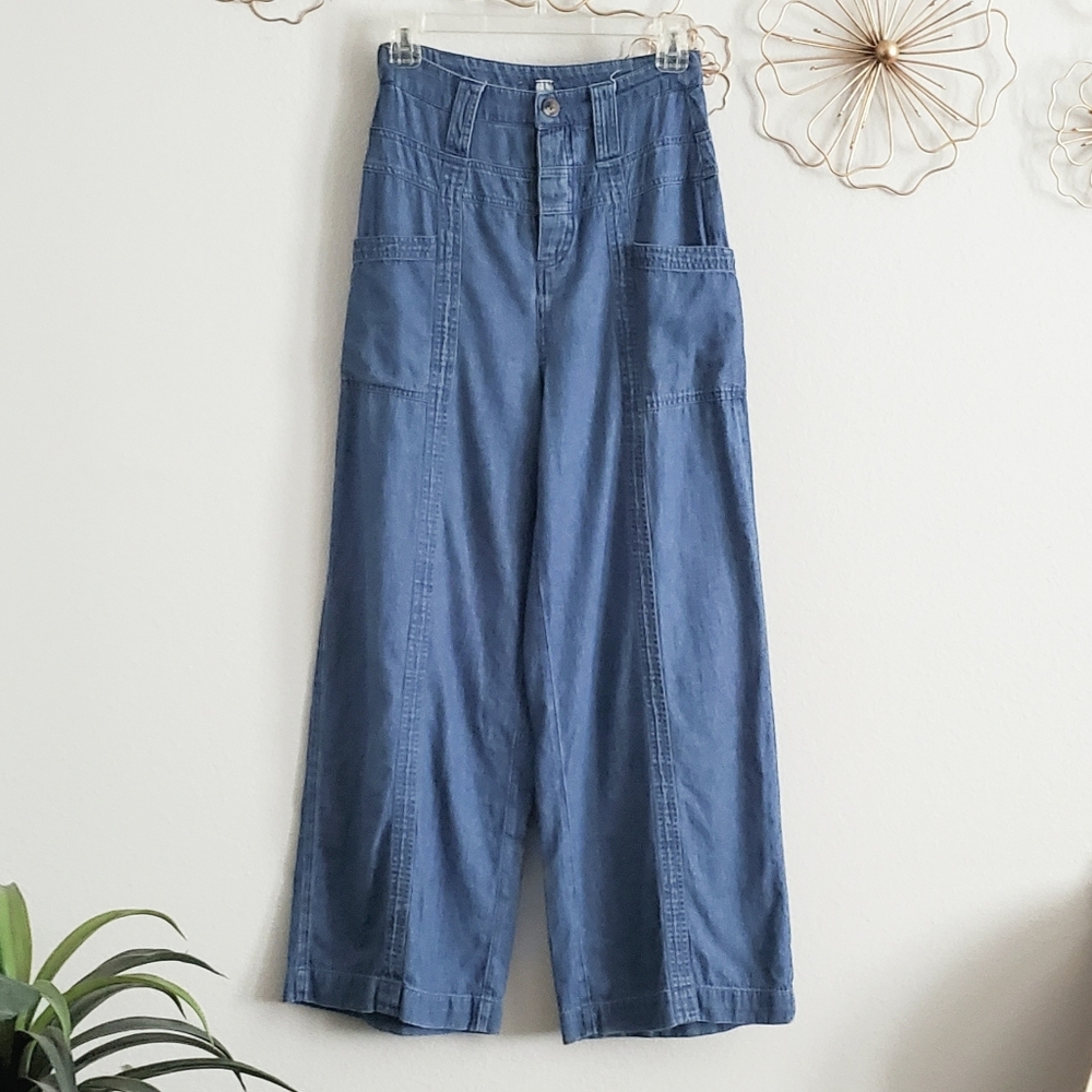American Eagle Outfitters Blue Wide Leg Pants